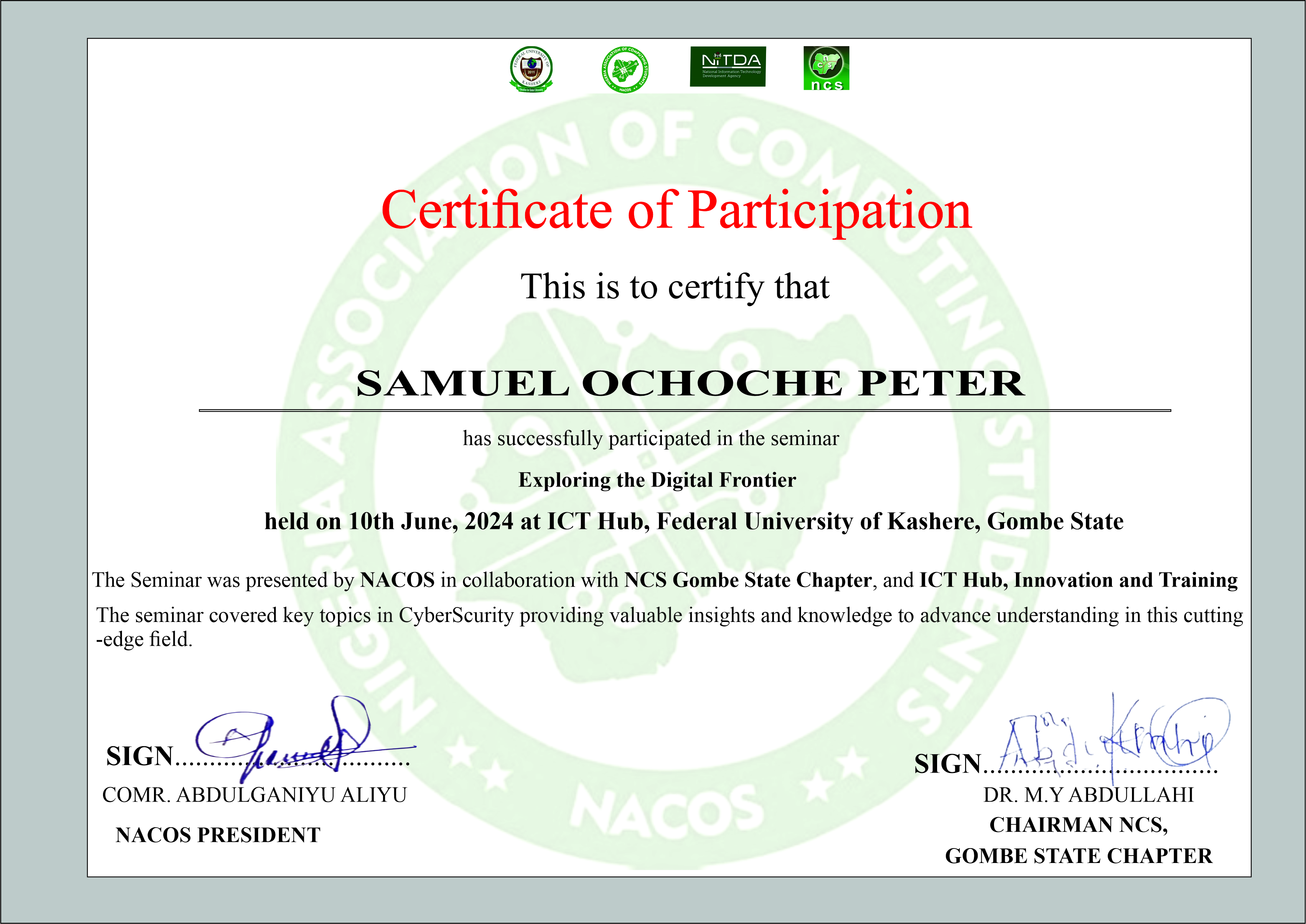 Cybersecurity Seminar